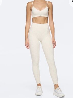 Off-White Peach Perfect FX Cotton Regular Waist Leggings